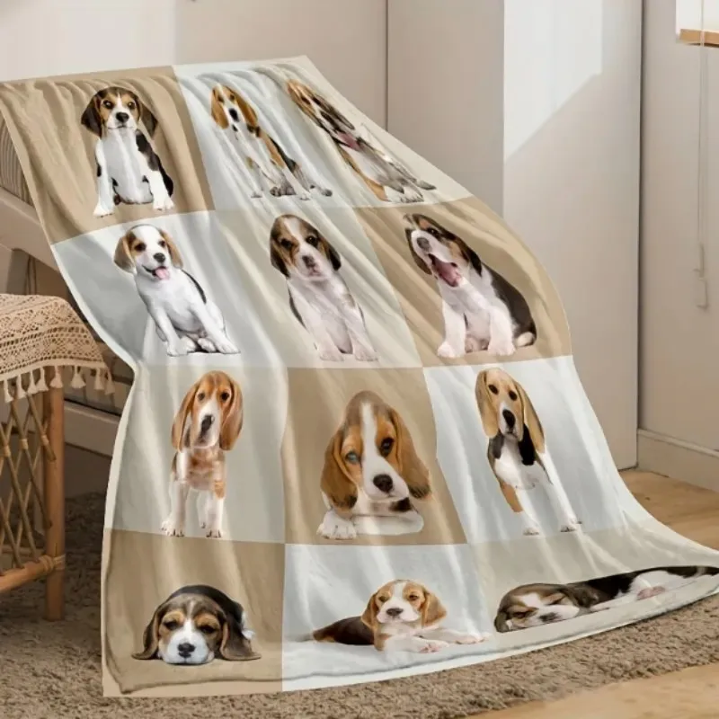 بطانية VIKAMA اللطيفة من الفلانيل - ناعمة وخفيفة الوزن، مناسبة لجميع المواسم، مثالية للقيلولة، قابلة للغسل في الغسالة