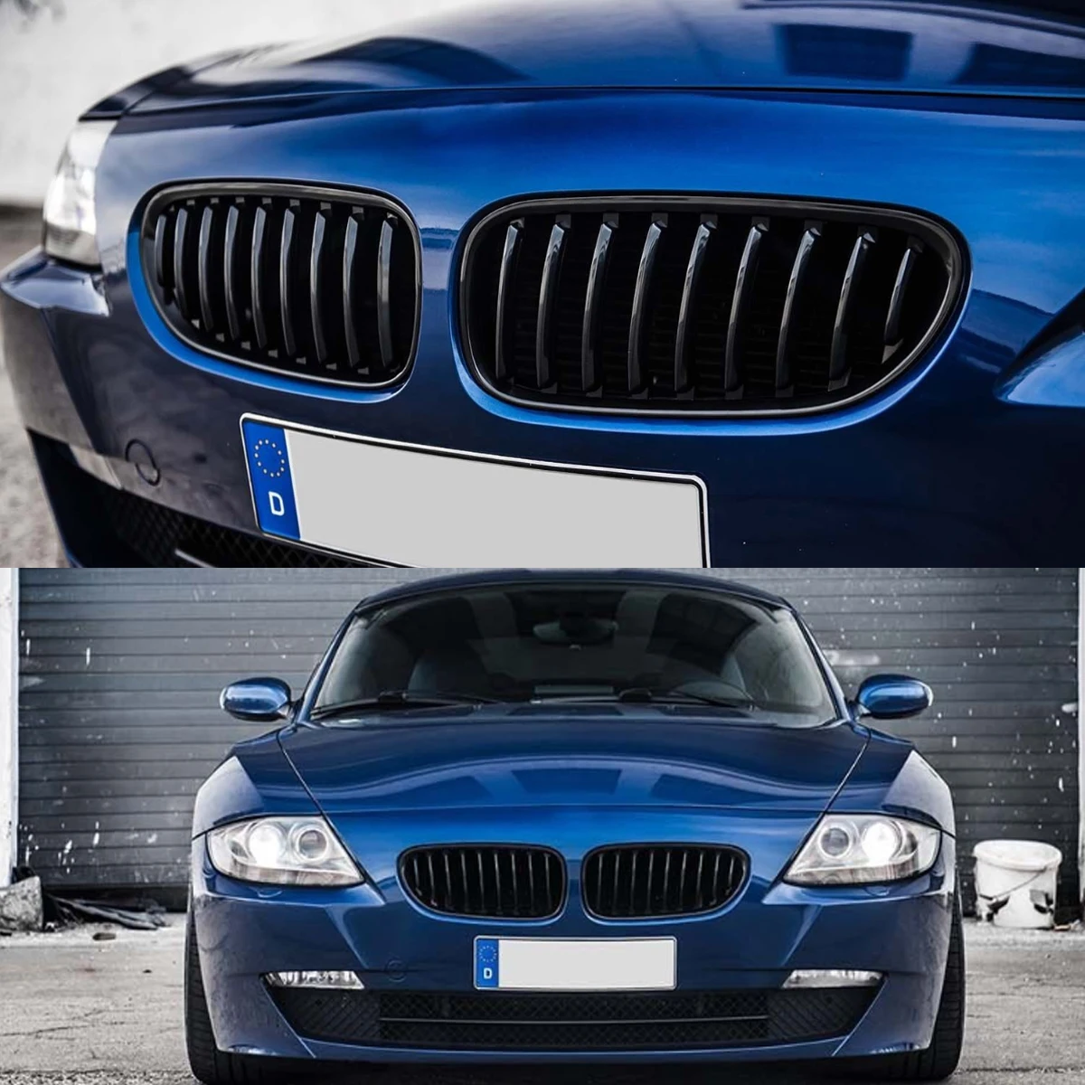 Replace For BMW Z4 E85 2003-2008 Front Bumper Kidney Grille Centre Racing Upper Hood Grille Mesh M Roadster E85 2006–2008 view 4