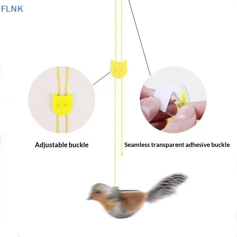 1/2/3PCS Cat Toys Self-Entertainment And Relaxation Swing Toys Cat Teasing Sticks Bite-Resistant Realistic Bird Pet Toys Cats