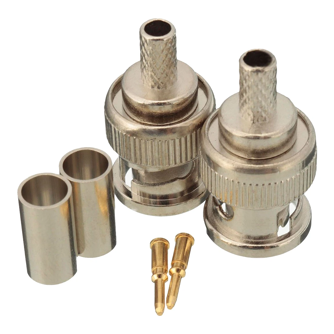 10 Sets 3-Piece BNC Male RG58 Plug Crimp Connectors image 4