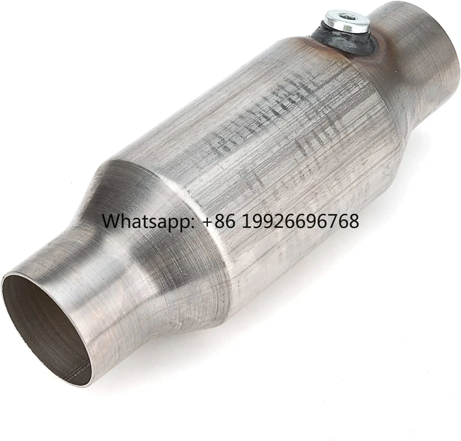 

Stainless Steel 2.5/3.5 Inch Inlet/Outlet Universal High Flow Front Catalytic Converter Direct-Fit with O2 Port