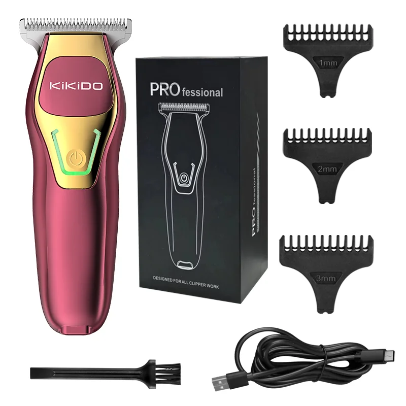 

KIKIDO T-Blade Hair Trimmer for Men Professional Electric Shaver Cordless Beard Clipper 0mm Baldhead Haircut Machine USB Charge