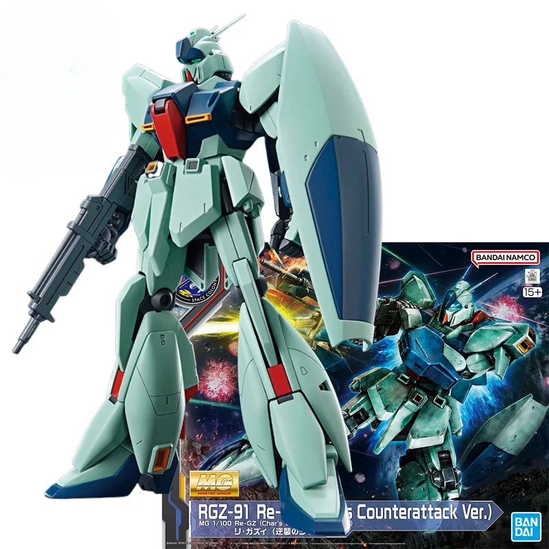 

Original BANDAI PB Limited Gundam Side-F MG 1/100 RGZ-91 Re-GZ Char's Counterattack Ver. Anime Action Figures Assembly Model Toy