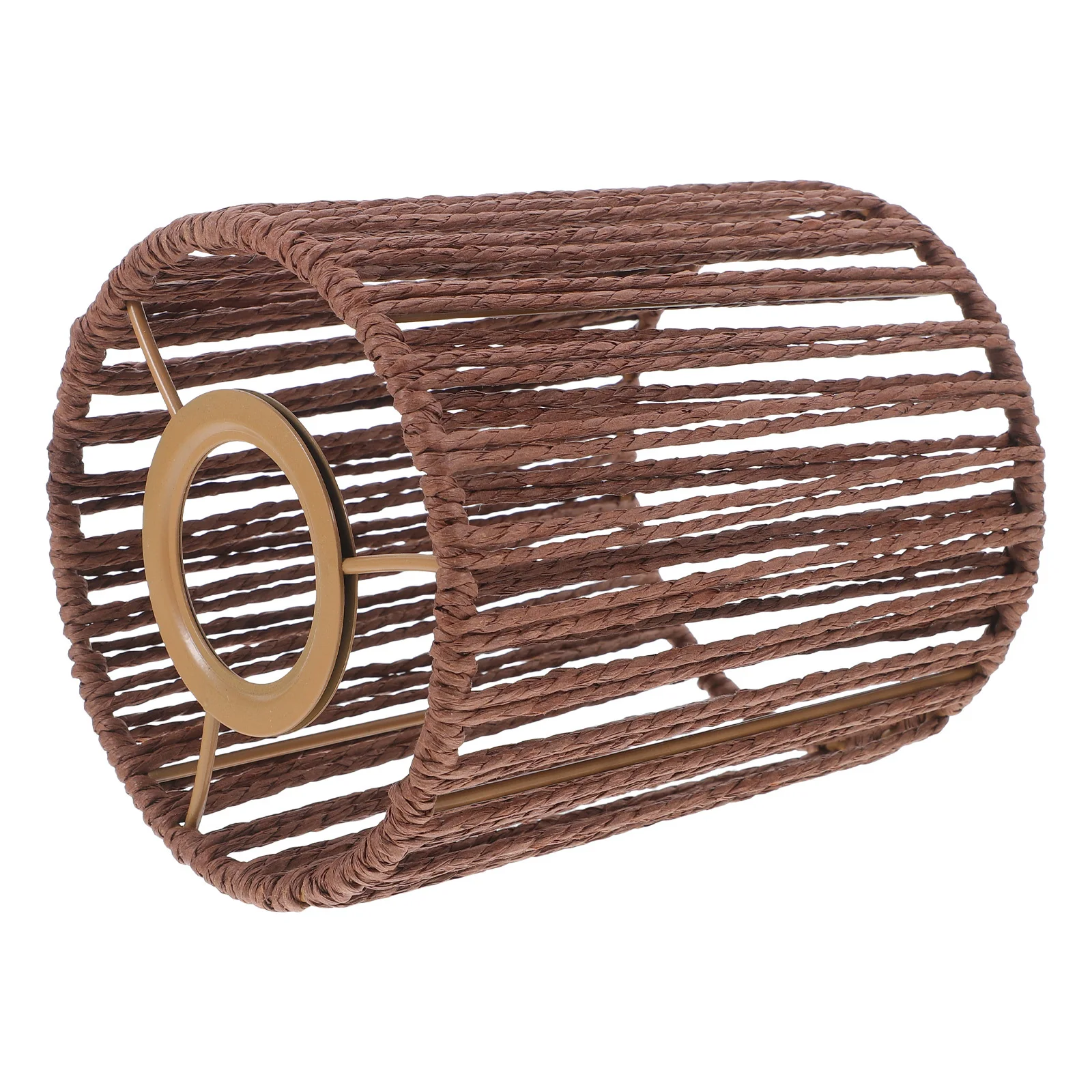 Papieren touw lampenkap kleine cilinder handgeweven mini boho stijl voor E27 hanger vloer wandlamp schaduw cover vervanging