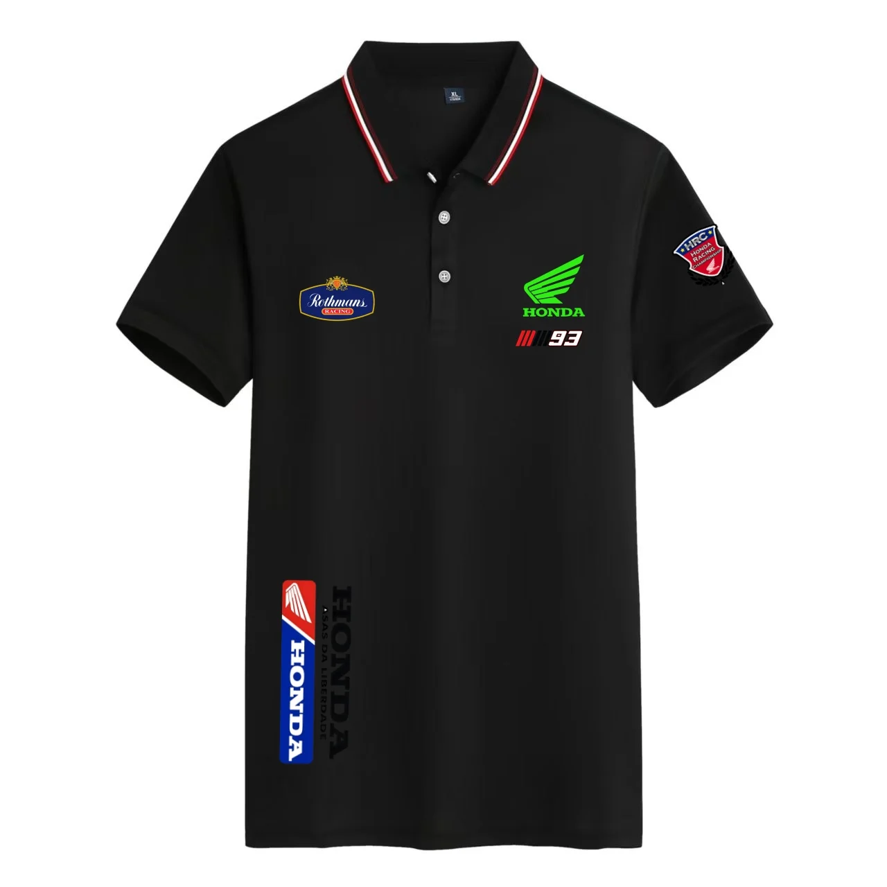 

Retro Honda Wing Logo Polo Shirt, unisex racing commemorative short sleeved, American retro versatile, showing off temperament