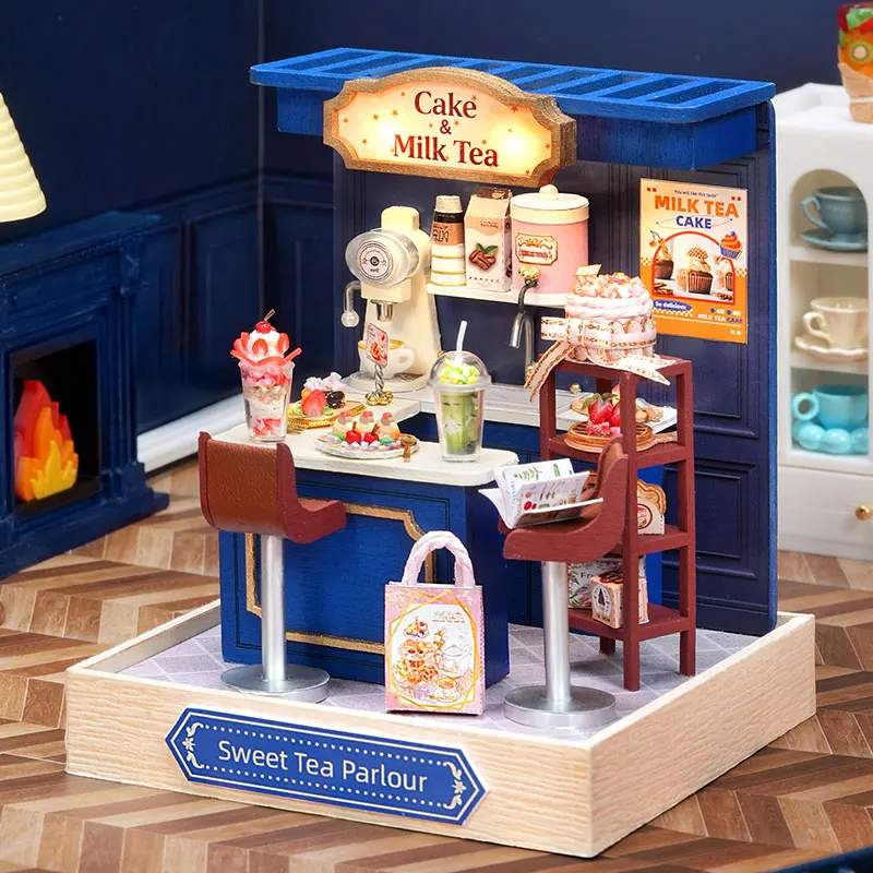 DIY Miniature Dollhouse Kits 3D Puzzles Handmade House Wooden Doll House With Furniture Building Toys For Friends Birthday Gifts