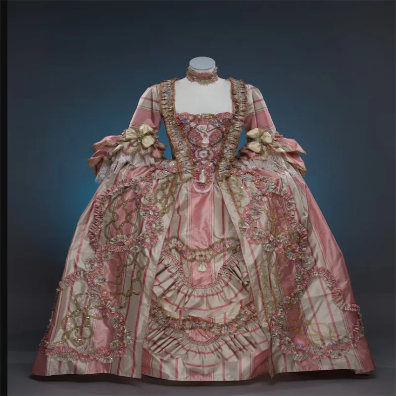 

18th Century Robe a La Francaise Marie Antoinette Rococo Historical Baroque Dress Victorian Royal Queen Noble French Court Ball