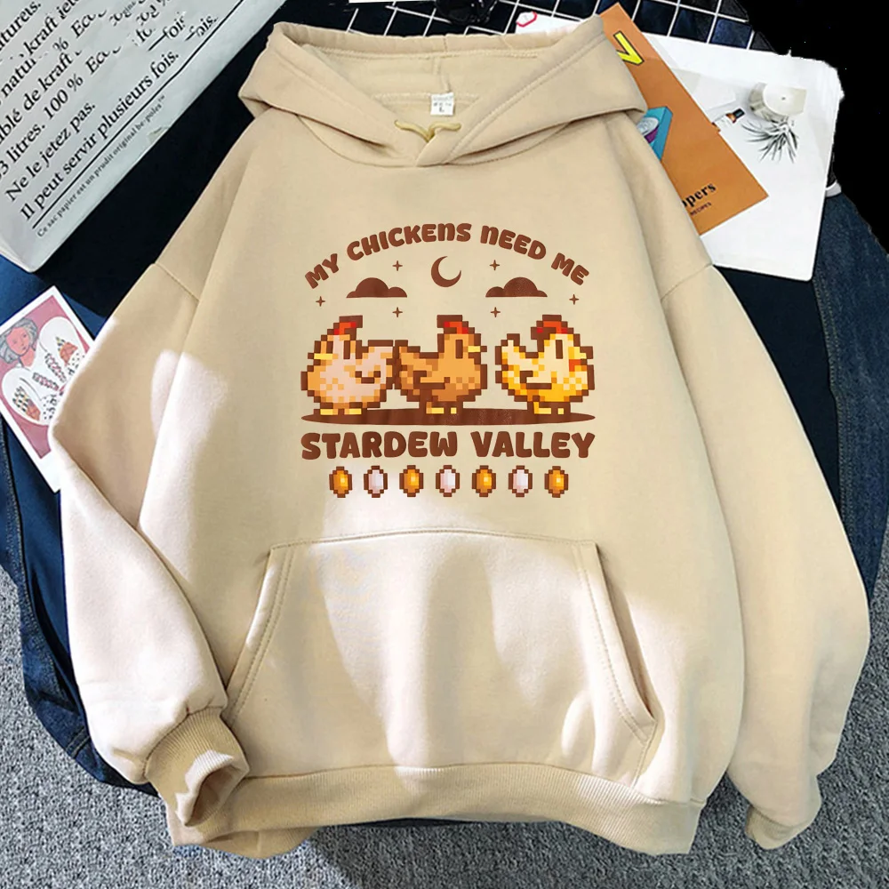 

Толстовка с игрой Stardew Valley, новинка 2025, высококачественная повседневная толстовка, флисовая одежда, унисекс, панк, толстовка с карманом
