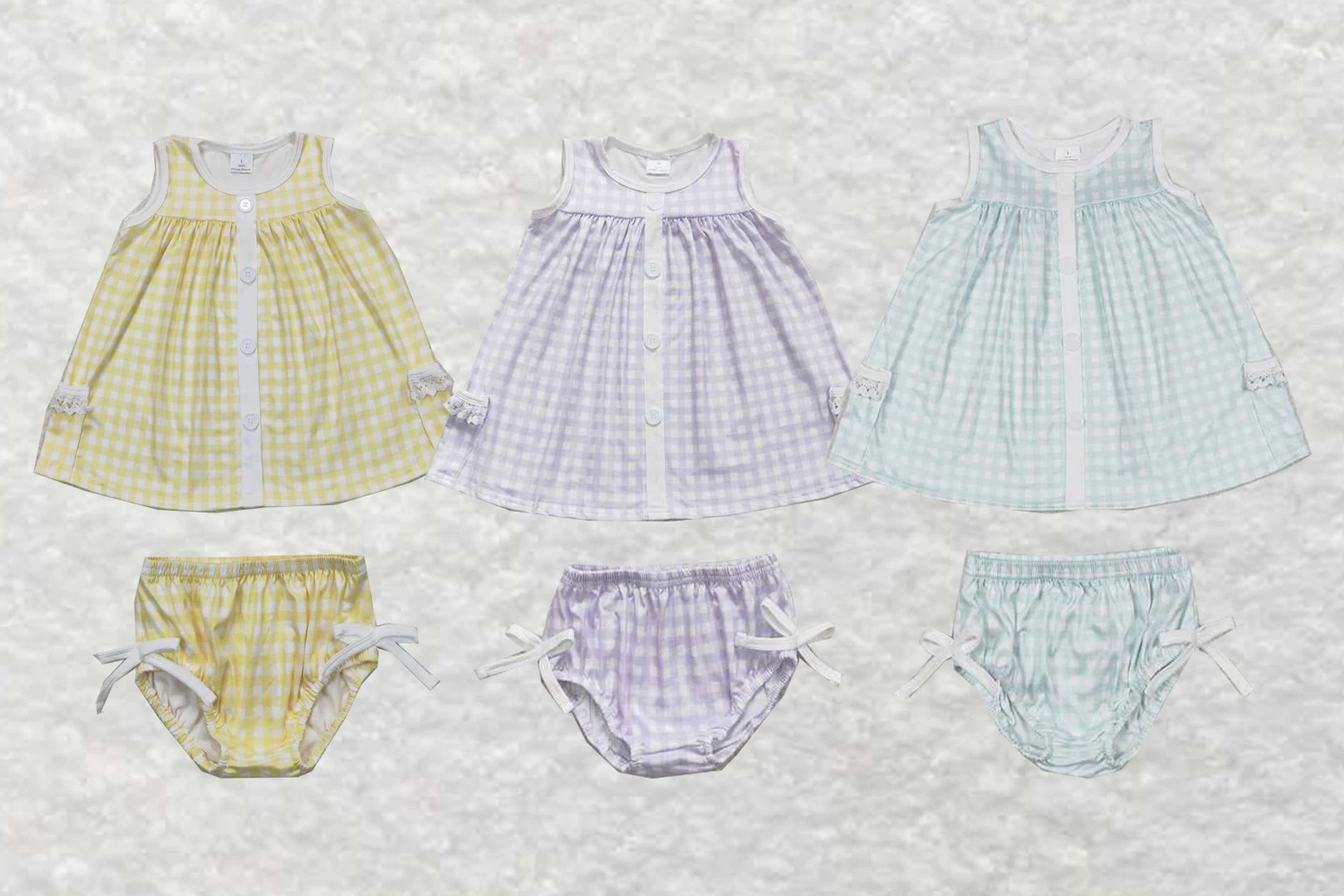 

wholesale kids western boutique clothing hot sale newborn for baby girls clothes Teal plaid sleeveless briefs outfits