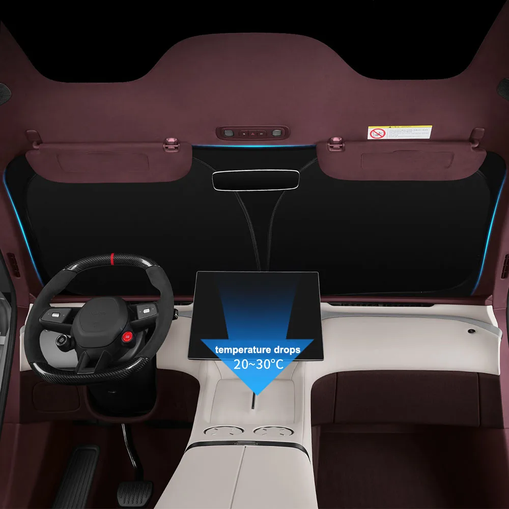 

Front Windshield Sunshade For Xiaomi YU7 YU 7 2025 2026 Car Window Privacy Curtain Car Accessories Sun Protection