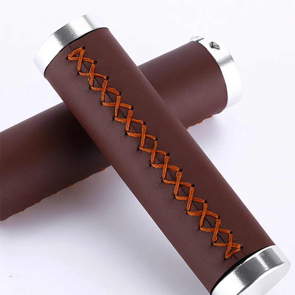 Bike Handlebar Mtb Grips Fiber Leather Surface Lock Shock-absorbing Non-slip Vice Handle Handlebar Sleeve Road Bicycle Grip