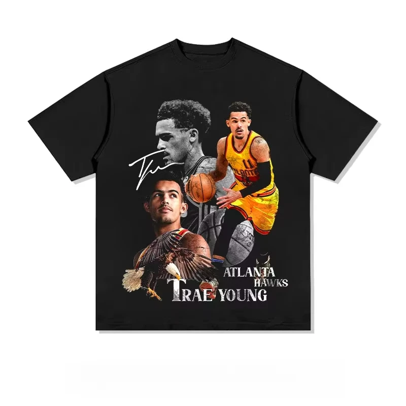 Neue Heiße Verkauf Trae Young Grafik T-shirt männer frauen Plus Größe Casual Kurzarm Rundhals Baumwolle T-shirt Unisex mode Straße
