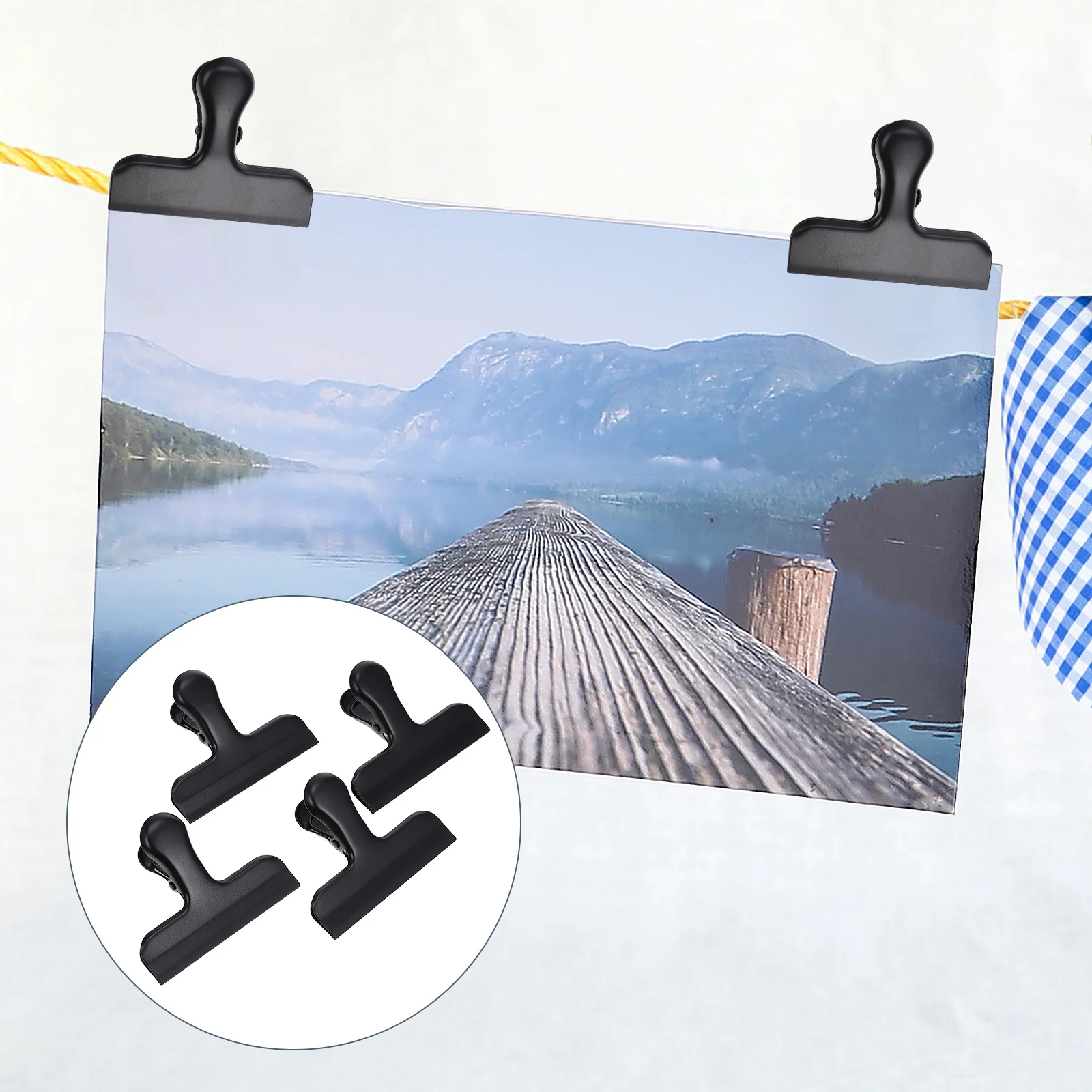 

4Pcs Stainless Steel Food Clips Snack Bag Sealers Multipurpose Fresh-Keeping Sealing Clips Practical Storage Bag Clip