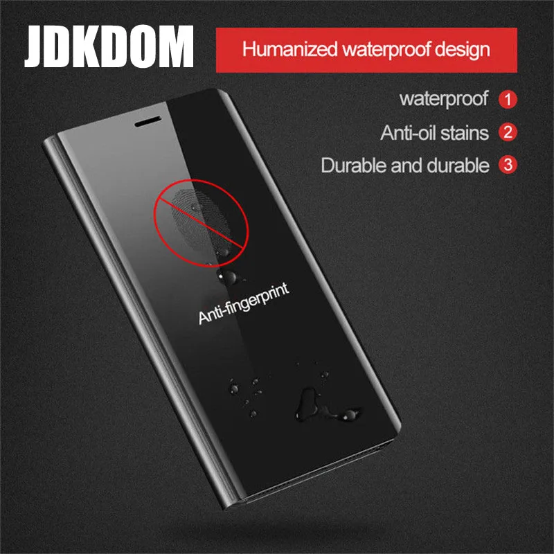 JDKDOM حافظة هاتف جلدية قابلة للطي بمرآة ذكية لهاتف Xiaomi Poco M6 X6 F6 X7 Pro غطاء حماية مقاوم للصدمات لهاتف Xiaomi Poco C75 C65 #5
