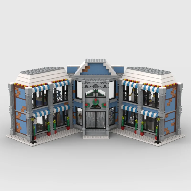 1902pcs MOC Winter Village Department Store Creator Expert Model Building Blocks Architecture Toys Christmas Gift Education