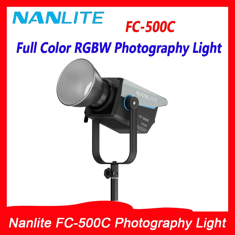 

Nanlite FC-500C Photography Light Full Color RGBW 520W 2700K-7500K Outdoor Monolight Cob Lighting Video Light