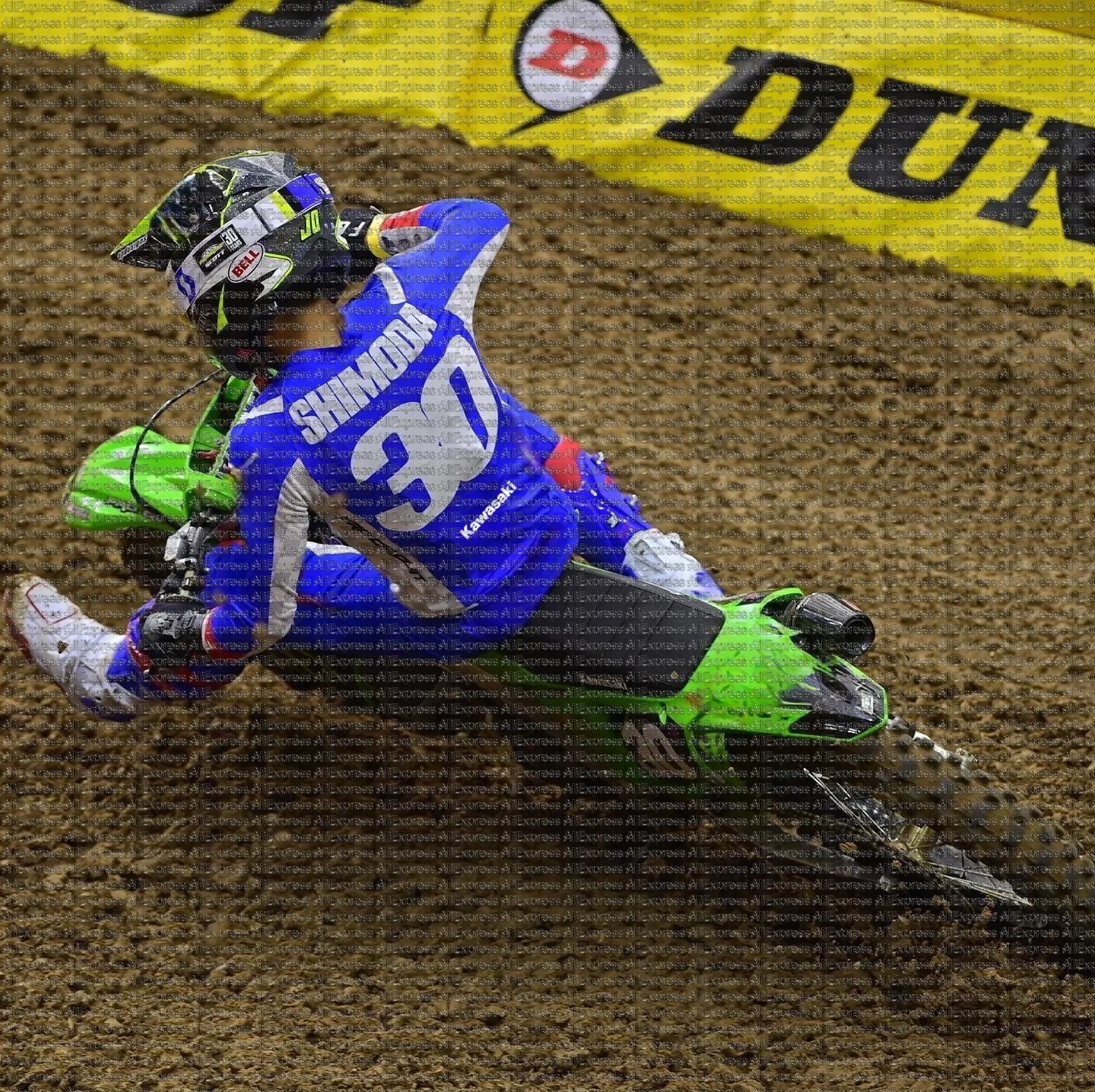 

Мужская футболка с длинным рукавом для мотокросса KAWASAKI # Быстросохнущее дышащее внедорожное снаряжение JO SHIMODA 30 для горных велосипеде и гонщиков