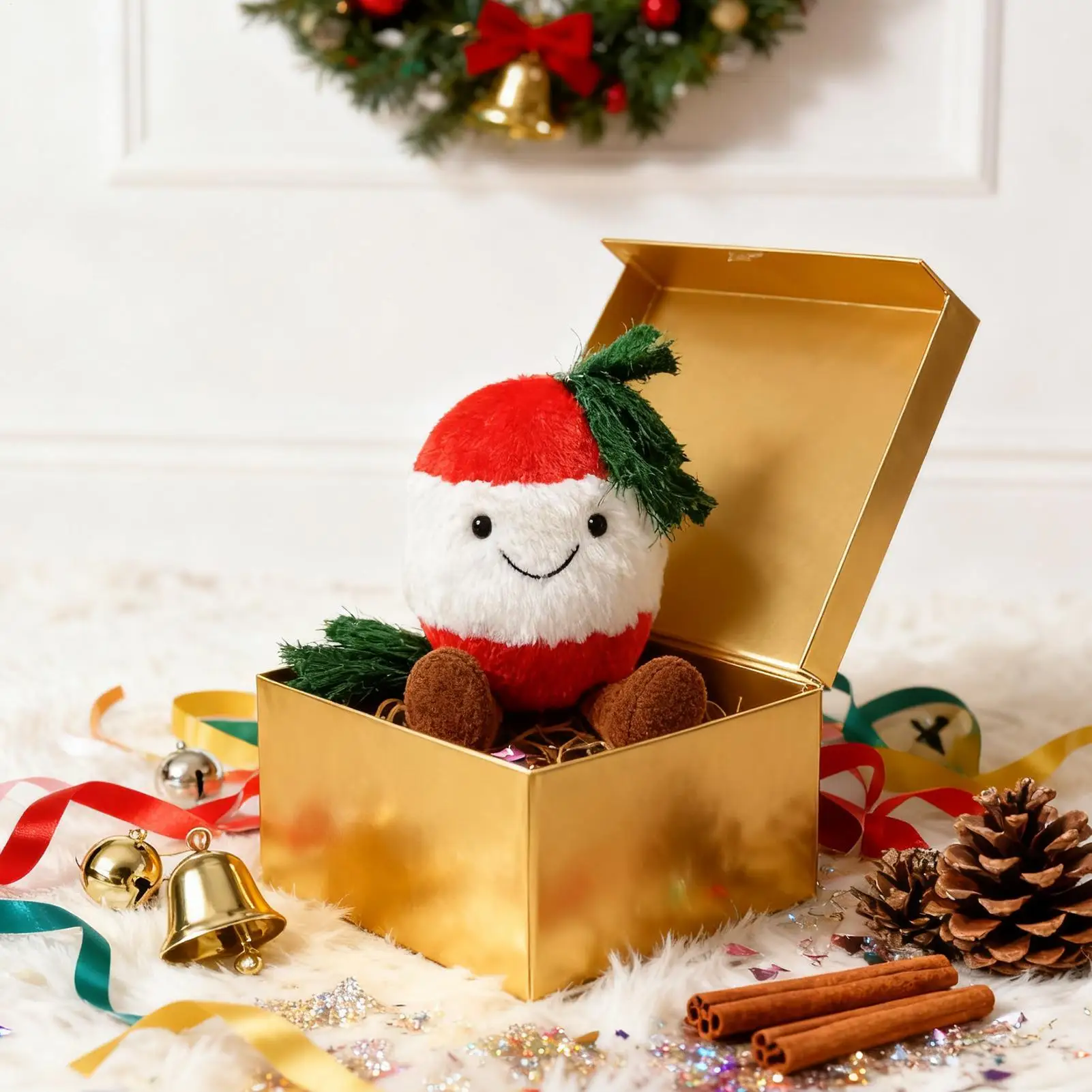 

Рождественские мягкие игрушки, мягкие праздничные обнимающиеся колокольчики, мягкие игрушки для домашнего стола, диван на день рождения для мальчиков и девочек, друг