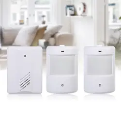 Sensor de movimento sem fio alerta seguro sistema campainha alarme para casa garagem patrulha branco, alarme campainha, pir sensor alarme