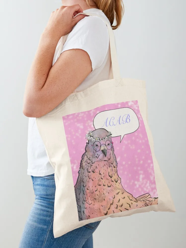 Woke Pigeon Tote Bag shopping bags foldable Shopper shopping bag logo