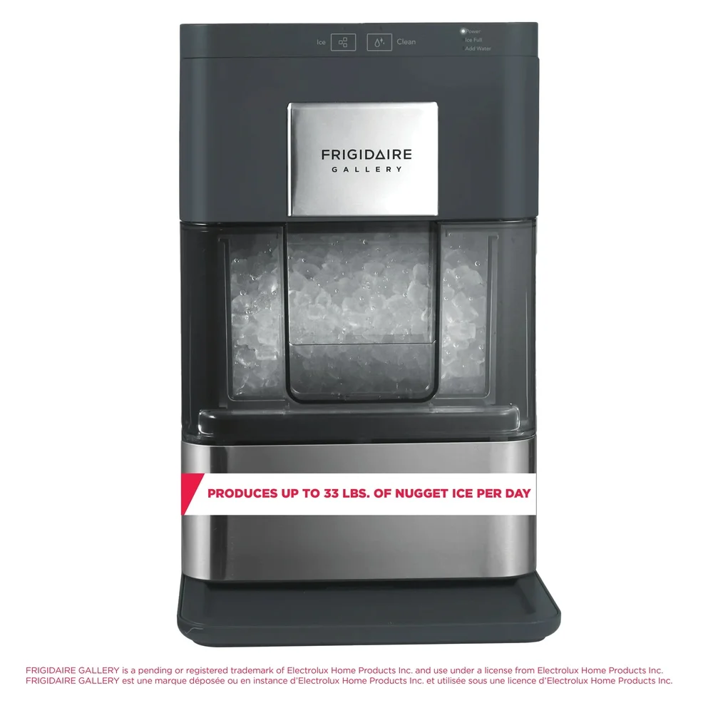 33lbs الكتلة صانع الثلج الفولاذ المقاوم للصدأ لمس التحكم الذكي المحمولة كونترتوب آلة صنع الثلج مع مغرفة التنظيف الذاتي