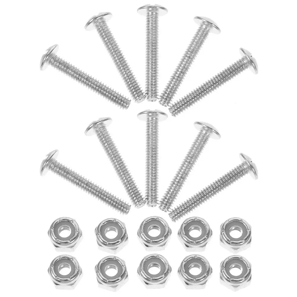 

10Pcs Replacement Foosball Table Screws and Nuts Professional Grade Galvanized Iron Hardware for Secure Player Mounting