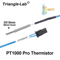 R Trianglelab PT1000 Pro Thermistor Cartridge High Temperature 450°C for Printer Volcano V6 Hotend Rapido Dragon PEI Carbon Fibe