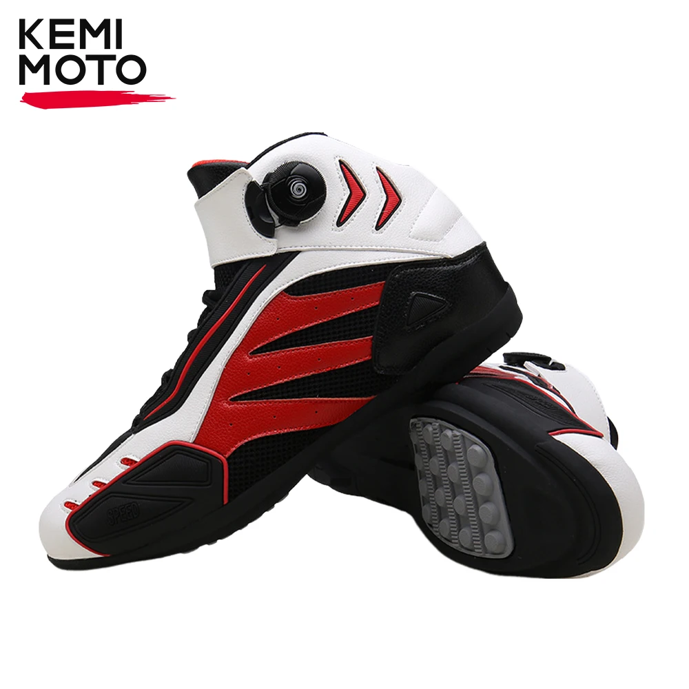 

Motorcycle Riding Shoes Racing Short Boots Men Breathable Shockproof Off-RoadEquipment Casual Daily Outdoor Sports Sneakers