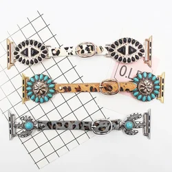 Luxury Strap For Apple Watch band 44mm/40mm 41mm 45mm 42/38mm leather women Design bracelet series 8 7 6 5 4 3 SE 9 Ultra 2 49mm