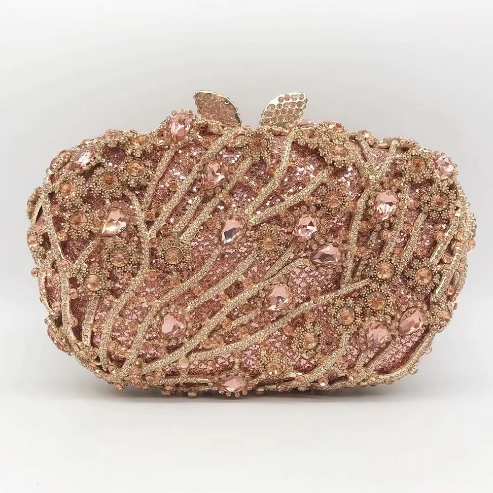 

Crystal Evening Purses Stone Clutches Bags Champagne/Green/Silver Diamond Women Phone Purses Girls Rhinestone Party Handbags
