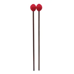 Drumstick Marimba Mammer 1 Pair Percussion Instrument Accessories Intermediate Marimba Mallets Professional Xylophone Mallet Red