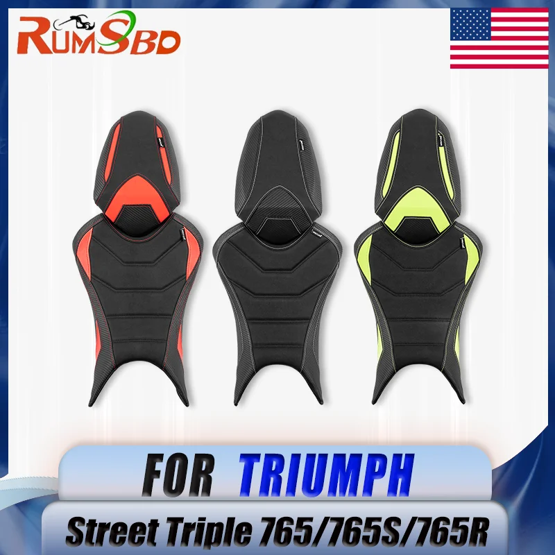 الجبهة الخلفية وسادة للمقعد وسادة بيلايون القلنسوة هدية ل انتصار شارع الثلاثي 765/765S/765R 2023-2025 دراجة نارية الملحقات