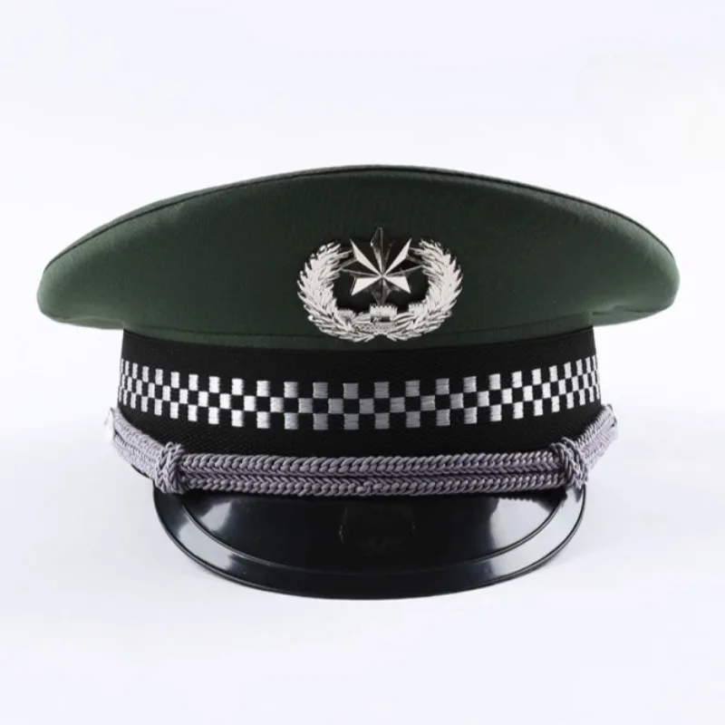 New Army Green Hats for Adult Stage Cosplay Performance Cap Women Security Hat Men