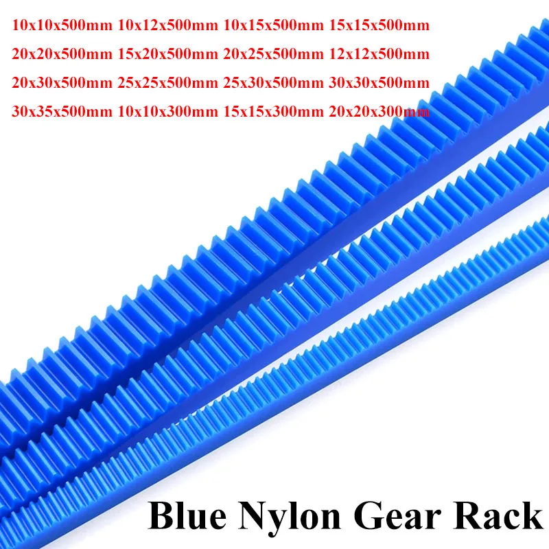 

1pcs Modulus 0.5-3 Blue Nylon Gear Rack Transmission Plastic Rack Length 300/500mm DIY Model Makeing Drive Materials Accessories