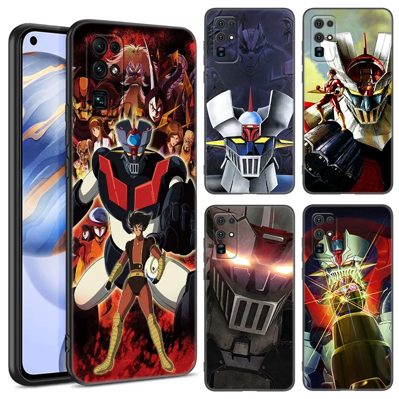 Anime Mazinger Z Black Phone Case For Honor 70 90 Lite X40 GT X50 i X5 Plus X6A X6S X7A X8A X8B X6 X7 X8 X9 4G X9A X9B 5G