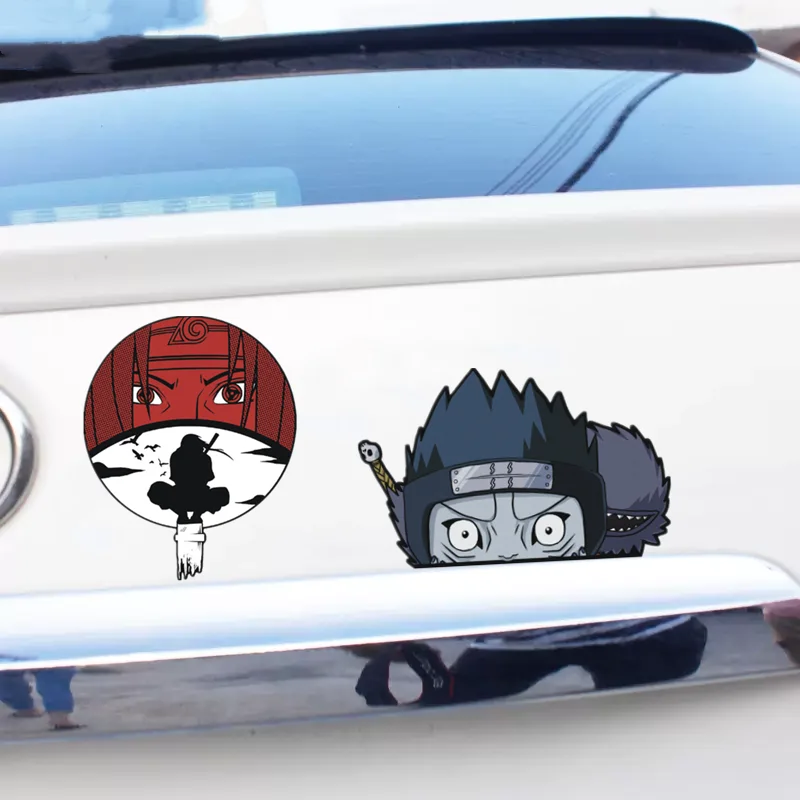 NARUTO Anime Reflective Car Sticker Uchiha Sasuke Uzumaki Naruto Body Door Decoration Sticker Children\'s Toy Birthday Gift