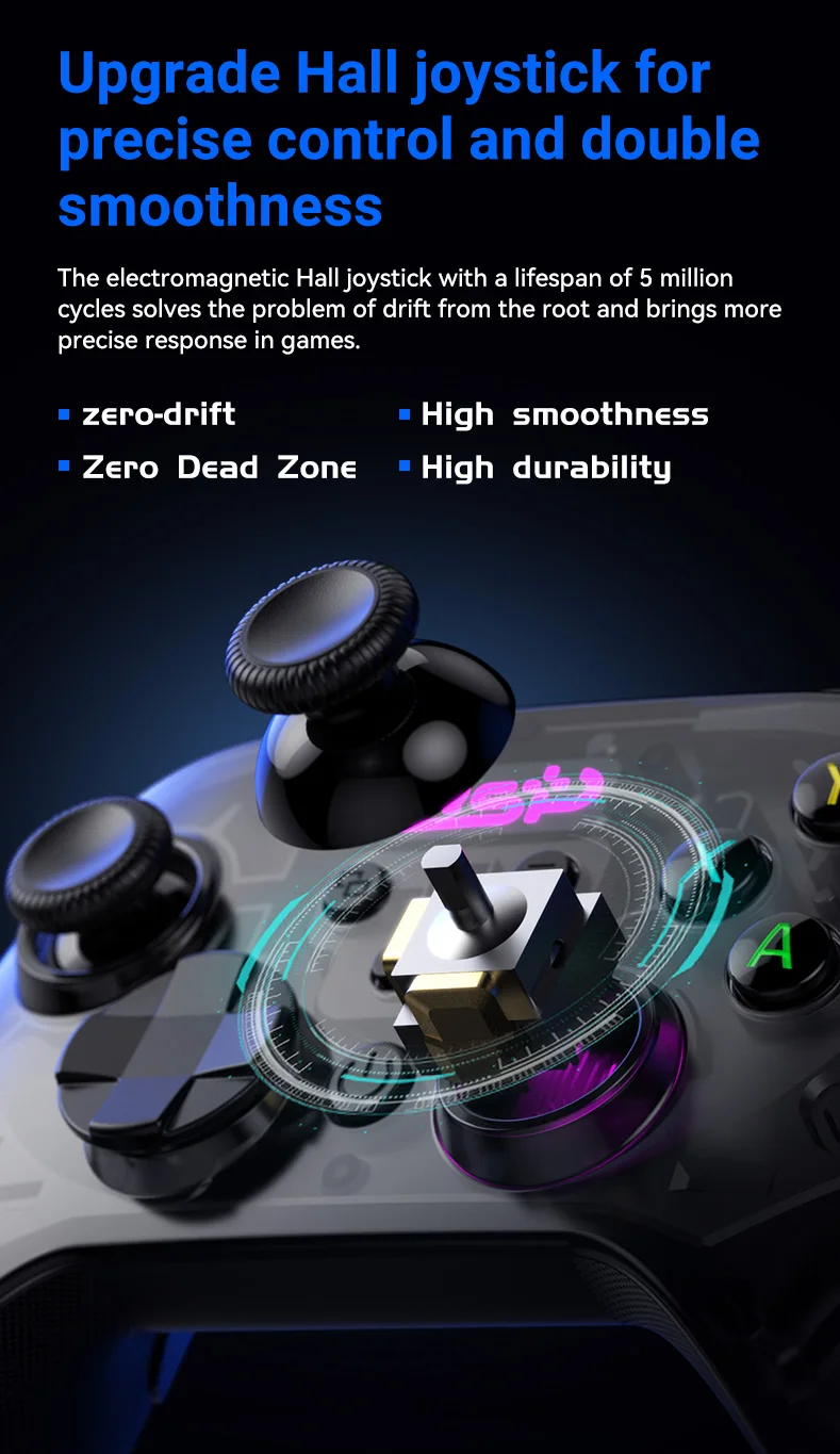 G7 Kabelloser Mobiler Spiele-Controller, Hall-Joystick, Trigger, Unterstützt Switch/Android/iOS/P4/PC, G6 Controller Upgrade-Version – Detail 6