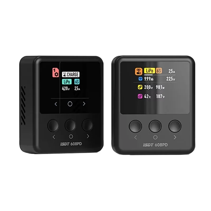 A34M-ISDT 608PD DC 240W/10A USB C 140W/5A Smart Digital Charger For Life/Lilon/Lipo/Lihv/Nimh/Pb RC Drone Battery