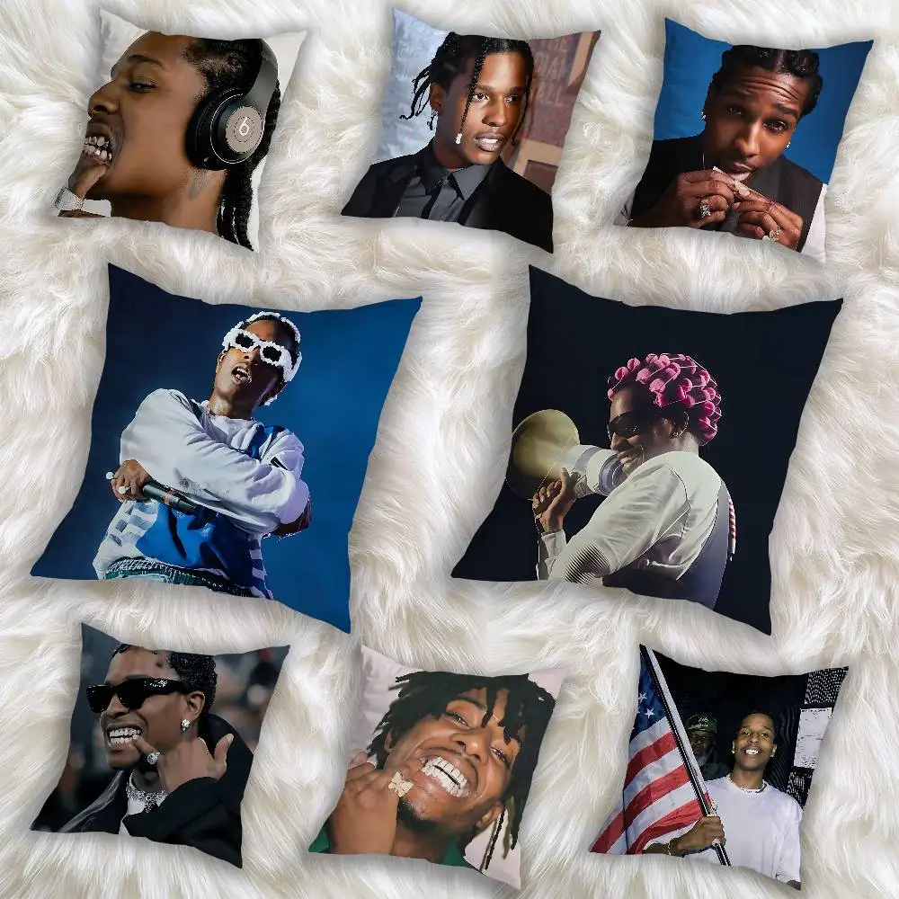 

2026 Latest Punk ASAP Rocky Pillow Case Pillow Case Living Room Sofa Cushion Cover Suitable For Home Bedroom Room Decoration