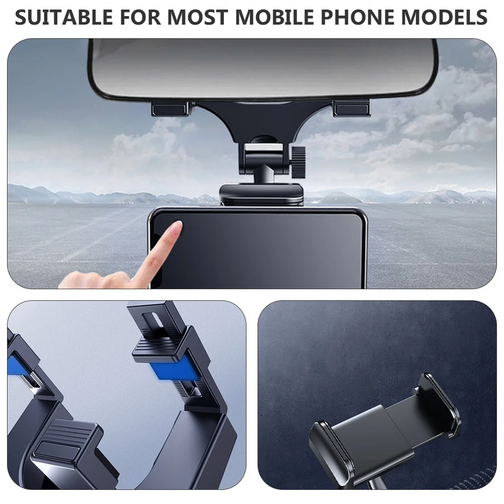 Car Holder Phone for Universal Navigator Rearview Clamp Cell Rack Stand Clip GPS Mobile Phones Bracket Mount