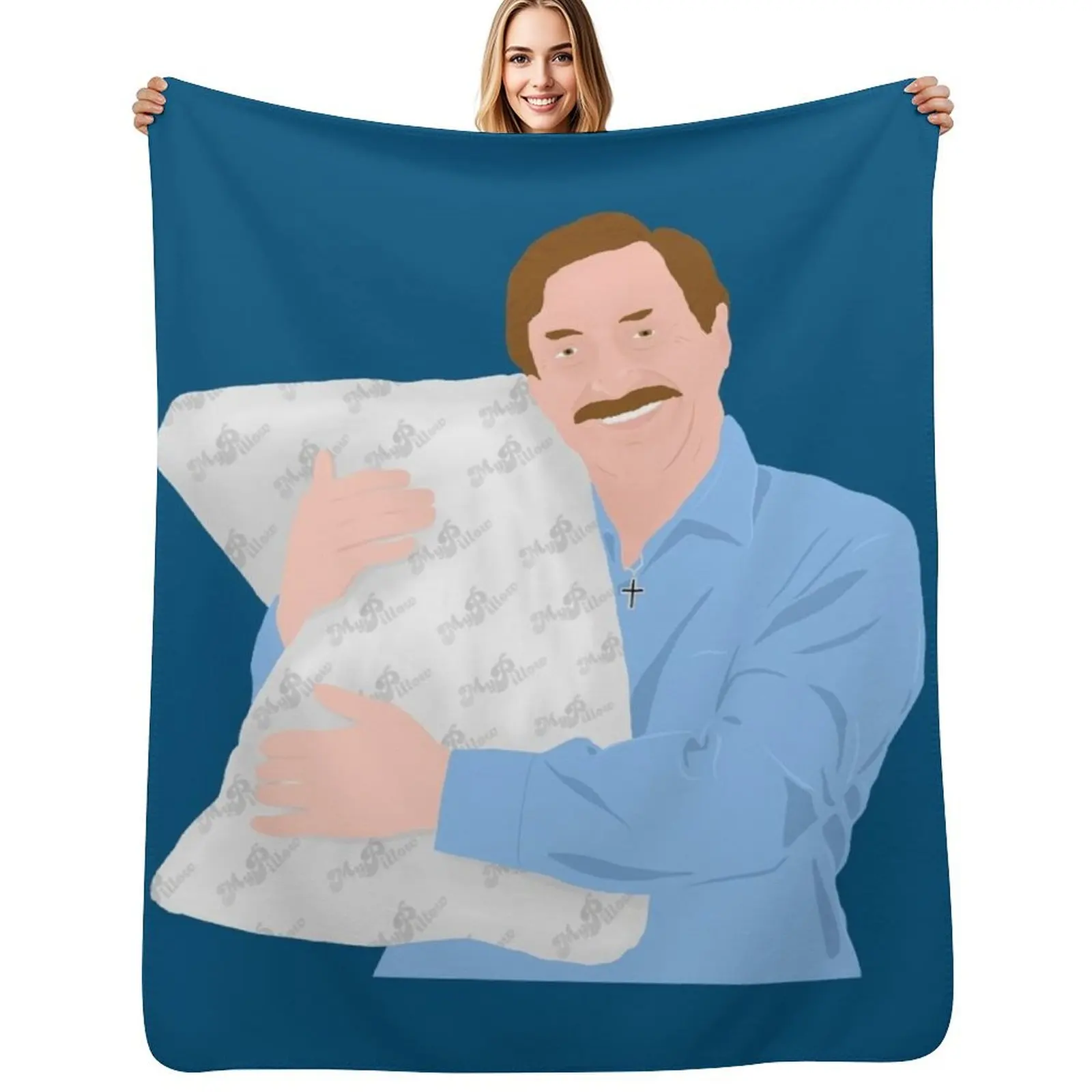 

Mike Lindell Throw Blanket Multi Purpose Soft Warm Blanket for Home Travel