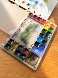 A5/A6/A7/A8/A9 Manual Ledger Loose Leaf Accessories Acrylic Ultra Thin Watercolor Box with Lid Portable Art Painting Supplies