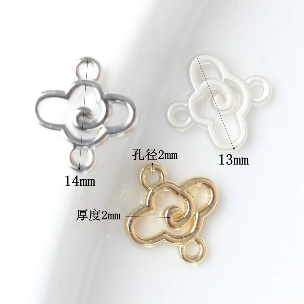 100pcs Handamde Hollow Jewelry Connectors Silvery Golden Color Bracelet Necklace Earrings Pendants Diy Jewelry Making Findings