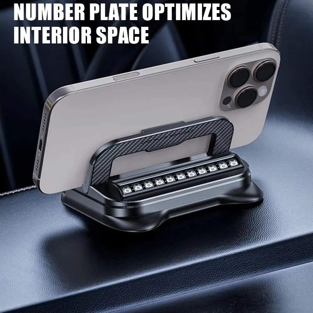 

Non-Slip Car Phone Mount 360° Rotation with Number Plate Cellphone Mount 2-in-1 Design Adjustable Phone Holder Vehicle Mounting
