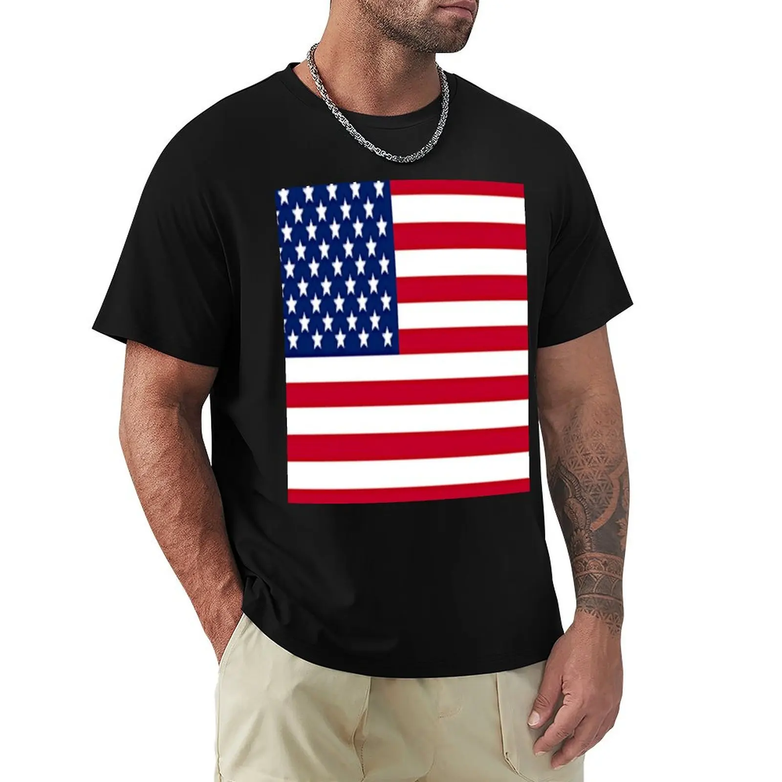 

American Flag T-Shirt Man t-shirt boys animal print mens vintage t shirts