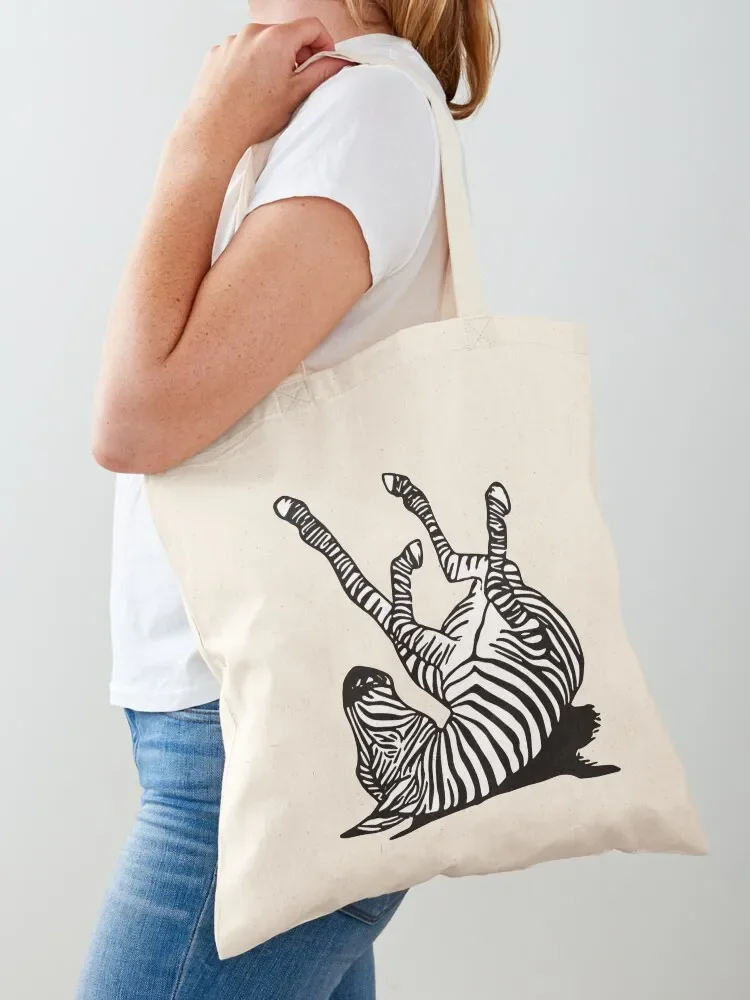 

Zebra Back Scratch Ink Tote Bag tote bags men Customizable tote bag Cloth bags Portable shopping bag