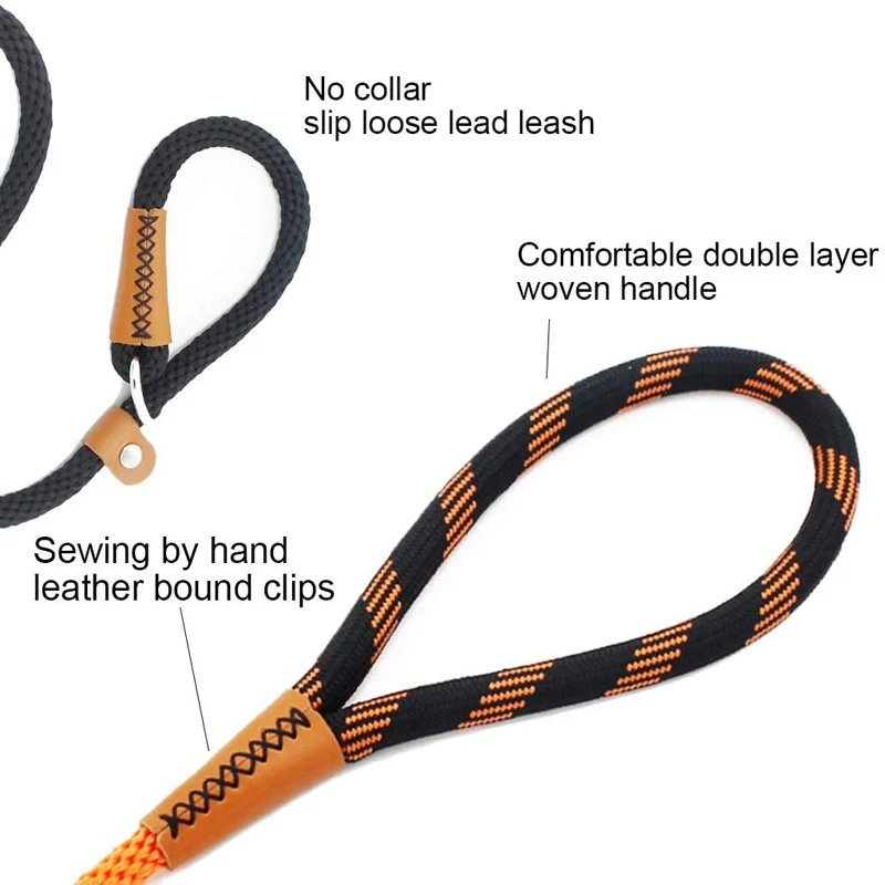 Dog Leash 6 FT Heavy Duty Dog Leash Durable Premium Quality Strong Training Rope Slip Leash For Small Medium and Large Dogs