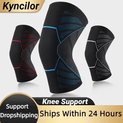 Fitness Knee Support Protector Sport Kneepads Running Cycling Braces High Elastic Gym Knee Brace Warm Basketball