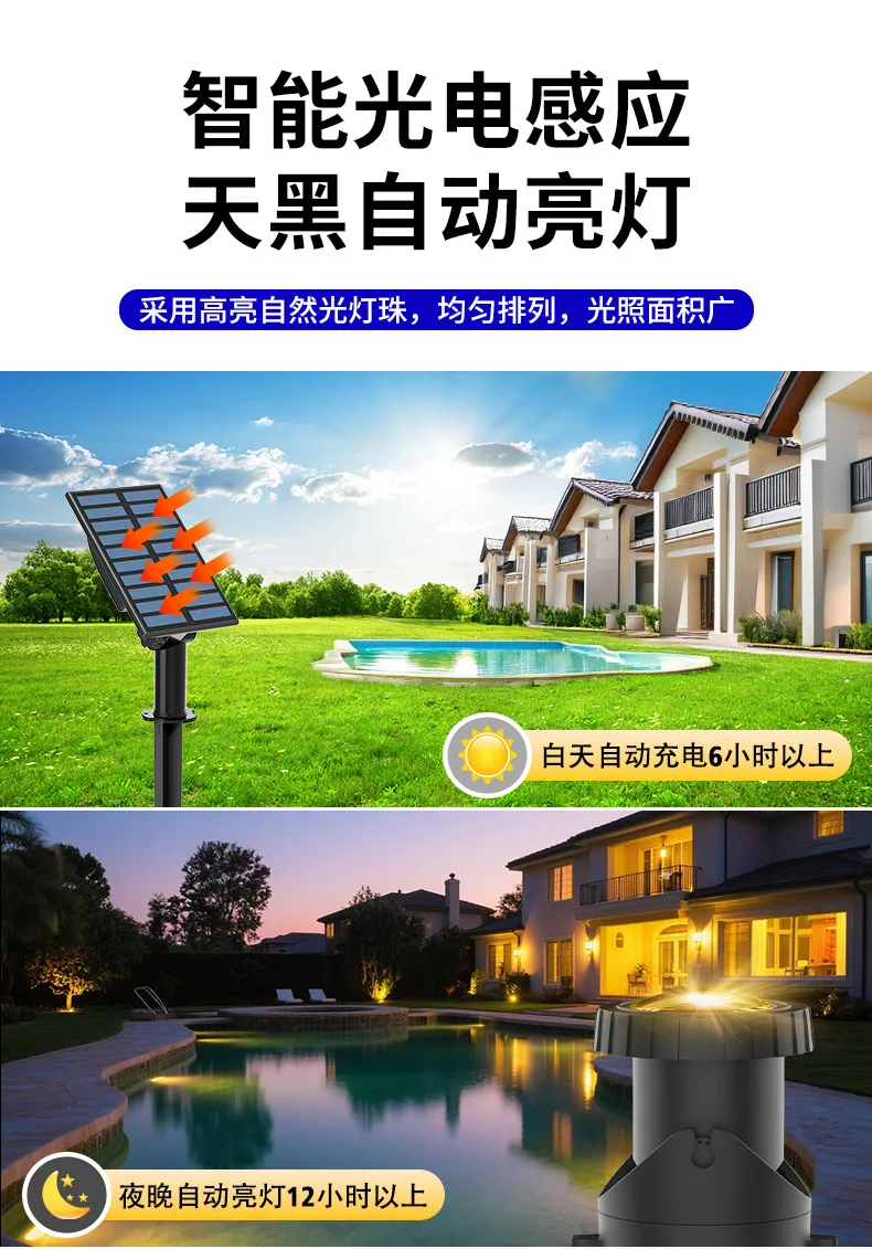 2/3/5RGB Solar Outdoor Lights IP68 Waterproof Solar Lawn Light Solar Powered Path Decor Light Underwater Lighting for Garden Poo