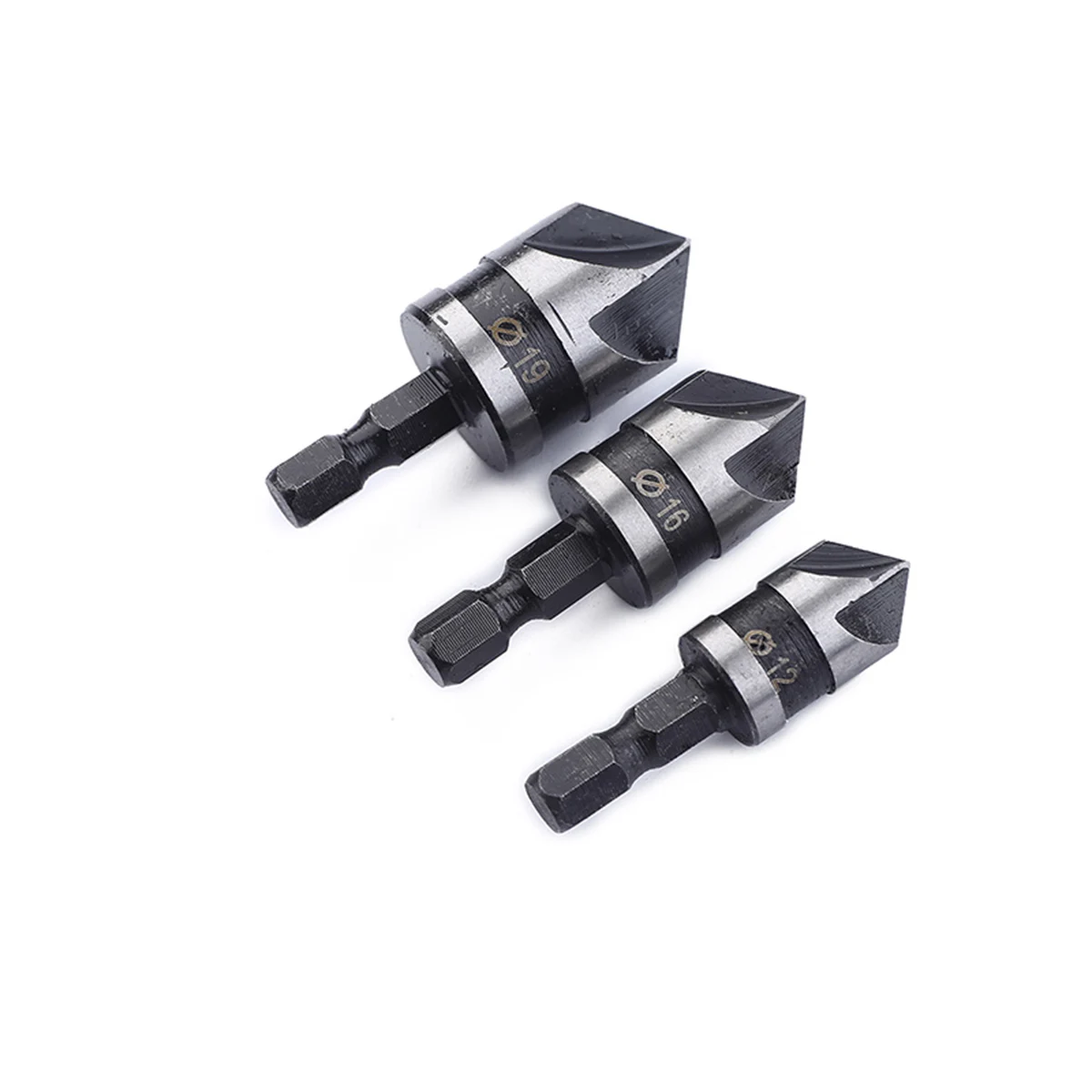 

3pcs 5 Flute Countersink Drill Bit Set 90 Degree Carbon Steel Wood Plastic Milling Cutter Bit For Plywood